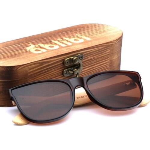 Bamboo Sunglasses Men Polarized Women Sunglasses Male UV400 Sun Glasses Driver Goggles Wooden Eyewear Shades Brown
