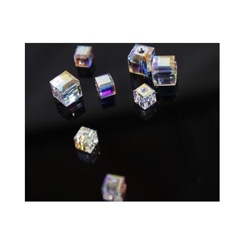 White AB Color Square 2MM 3mm 4mm 6mm 8mm Austria Crystal Beads charm Glass Beads Loose Spacer Bead for DIY Jewelry Making H25