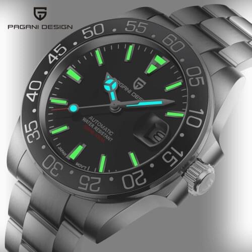 2020 New PAGANI DESIGN Men Automatic Mechanical Watch Sapphire Stainless Steel Waterproof Watch Men Business Watch Reloj Hombre