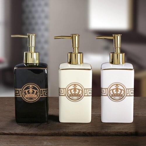 Liquid Soap Dispenser Hand Soap dispenser 400ml ceramic Bathroom Shampoo Holder Bottle