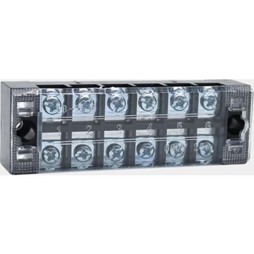 1PCS 25A 600V Dual Row Strip Screw Terminal Block Fixed Wiring Board wire connector TB-2506