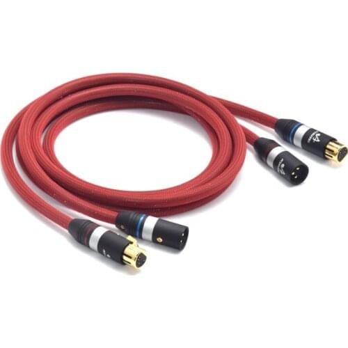 Hifi 2 XLR Cable 6N OFC VDH Female to Male XLR Stereo Audio Cable XLR to XLR Amplifier Audio Line