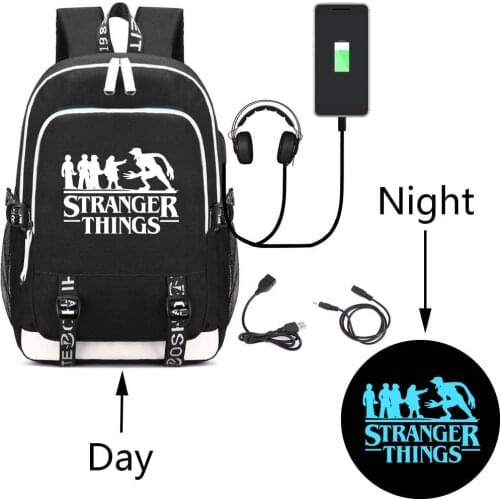 New Weird Stranger Things Flowers Dot Boy Girl Kids Book Bag School Backpack Women Bagpack Canvas Femme Laptop Backpack