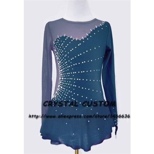 Crystal Custom Figure Skating Dress Girls New Brand Ice Skating Clothes For Competition DR4676