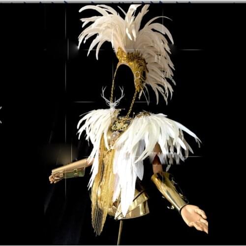 Customized make Top quality bar commercial performance technology armor feather gogo costume
