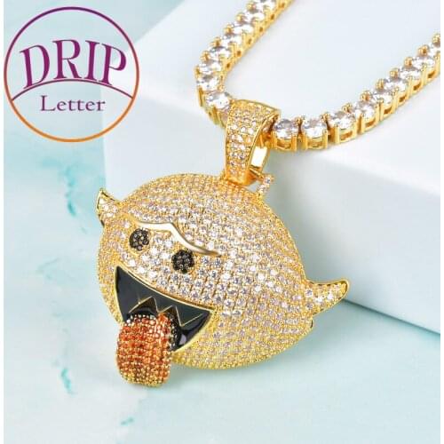 Flying Ghost Pendant For Mens Hip Hop Rock Street Jewelry