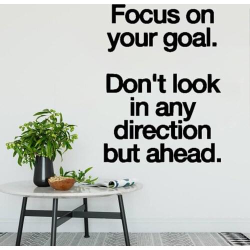 Goal Motivational Quote Wall Sticker Phrase Vinyl Decal Inspirational Quotes Wall Decor Removable Home Room Decoration