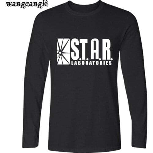 STAR S.T.A.R.labs mens long sleeve t shirt spring summer cotton hip hop man tshirt t-shirt fashion brand men tops Tee shirt