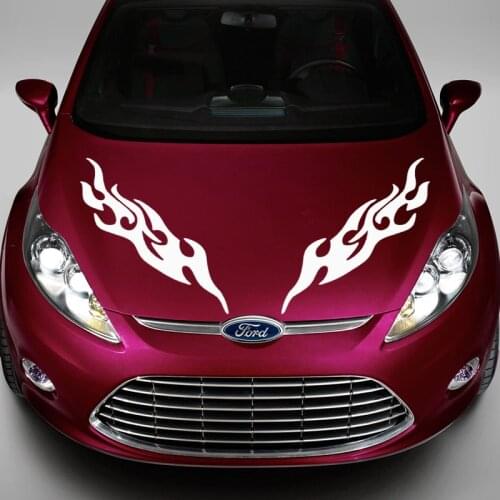 EmpireYing 3 Sizes 8 Colors 2 X Fast Forward Clouds Flame Chase Art Car Sticker Camper Van Motorcycles Styling Vinyl Decal Gifts