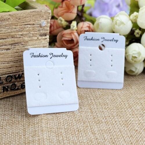 New Arrival Jewelry Tags 200pcs PVC+Velvet Earring Cards Ear Studs Earring Jewelry Display Card Rectangle Jewelry Tag Label