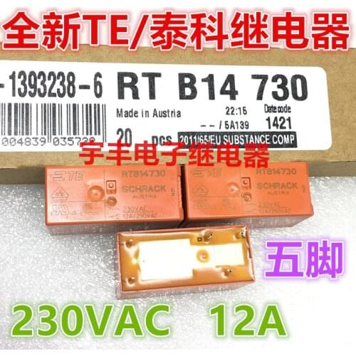 Original new 100% import RTB14730 relay 12A 230VAC AC one open and close