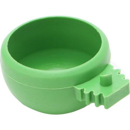 Mini Parrot Food Water Bowl Feeder Plastic Pigeons Birds Cage Sand Cup Feeding