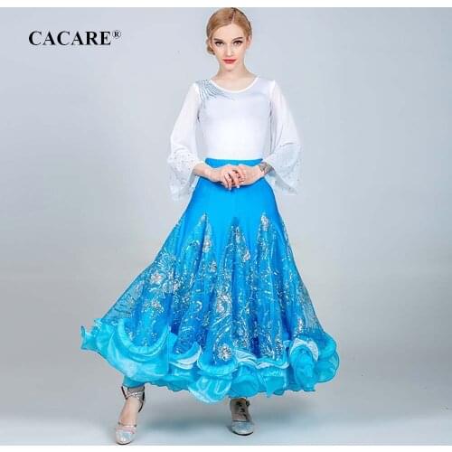 Ballroom Dance Competition Dresses Standard Dance Dresses Waltz Ballroom Dress Shirt Skirt 2pcs Set 7 Choices D0627 Big Hem