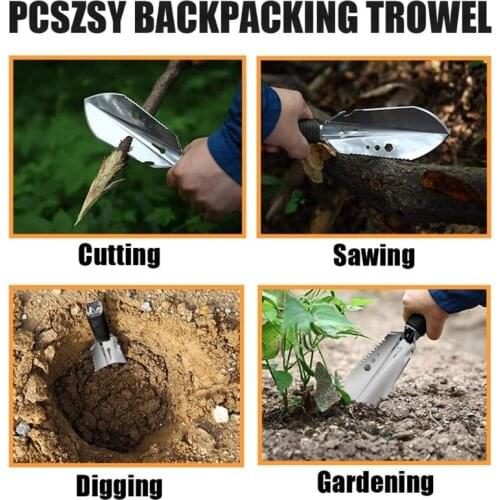 Not Easy to Rust Portable Digging Knife Gardening Trowels Camping/outdoor Portable and Sharp Stainless Steel Shovel