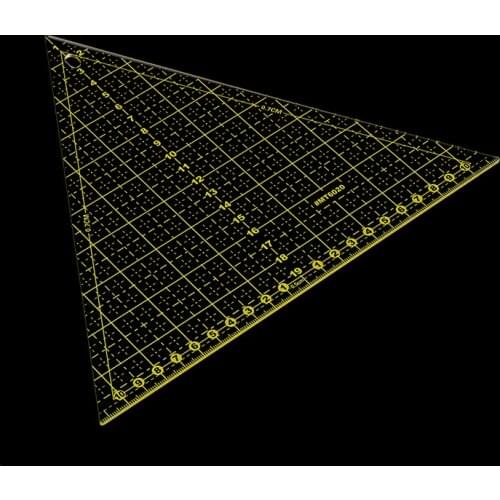 1 Pc Transparent Quilter Ruler Large Triangular Sewing Ruler Tool with Grid Lines Patchwork Ruler