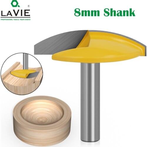 LA VIE 1PC 8mm Shank Small Bowl Flat Bottom Knife Milling Cutter for Wood 1-3/4" Wide Door Knife Woodworking Cutters MC02007