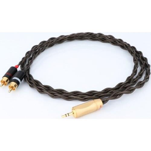 Preffair Nordost ODIN 2 audiophile silver aux 3.5mm headset plug to 2rca jack Audio signal line Computer and audio connection ca