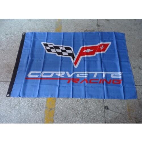 Corvette blue flag ,corvette blue banner,90X150CM size,100% polyster