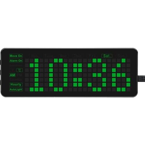 Waveshare Rectangle Electronic Clock For Raspberry Pi Pico, Accurate RTC, Multi Functions, LED Digits, Open Source, Programable