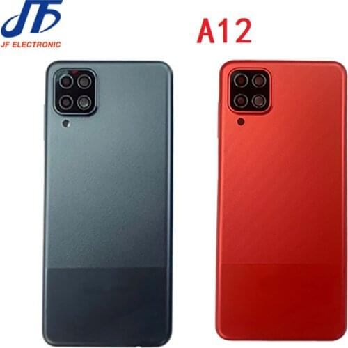 10PCS Back Glass Rear Cover For Samsung Galaxy A02 A02S A12 M02 M02S Battery Door Housing Battery Back Cover Replacement