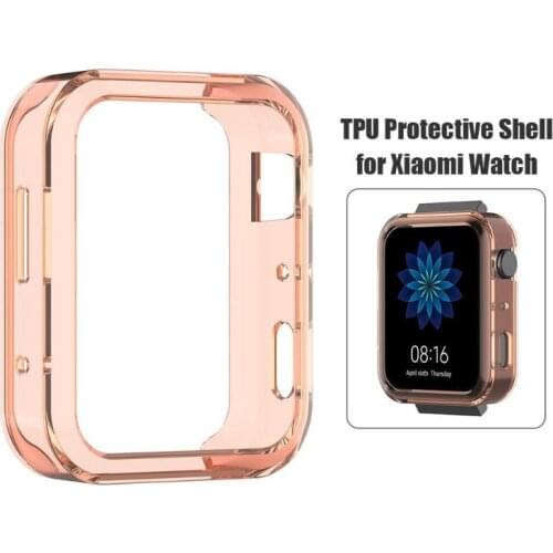 TPU Protective Case Ultra-thin Half Shell Frame Cover for Xiaomi Smart Watch Elaborate Manufacture Prolonged Durable