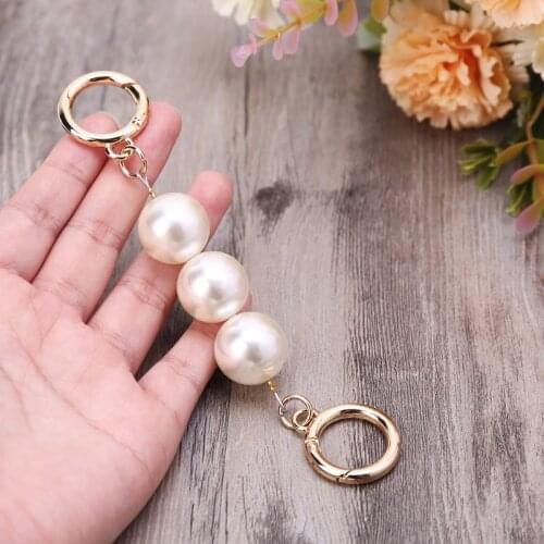 Pearl Purse Chain Strap Extender for Cross-Body Shoulder Bag Handbag Bag Accessories Charms Artificial Pearl Replacement