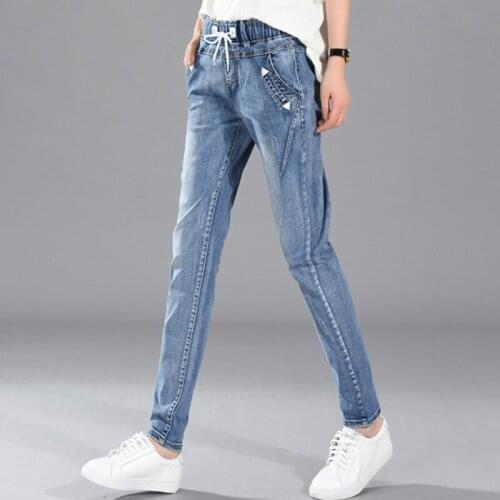 Women jeans plus size high waist harem jeans boyfriend denim jeans women clothes skinny casual oversize pants black mom jeans