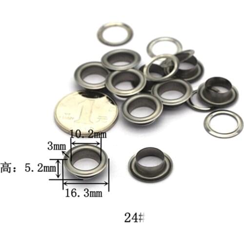 10mm(inner) eyelets grommets with washers Metal Grommets rivets metal eyelets for canvas leather craft shoes