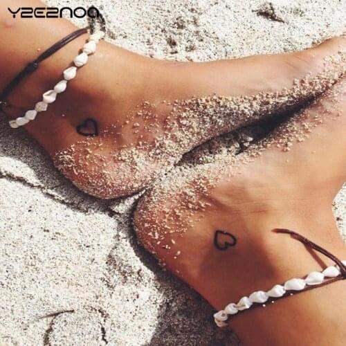 2Pcs/Set Sandal Beach Foot Jewelry Gift Bohemian Accessories Women Shell Anklet Foot Jewelry Female Ankle Bracelet Chain