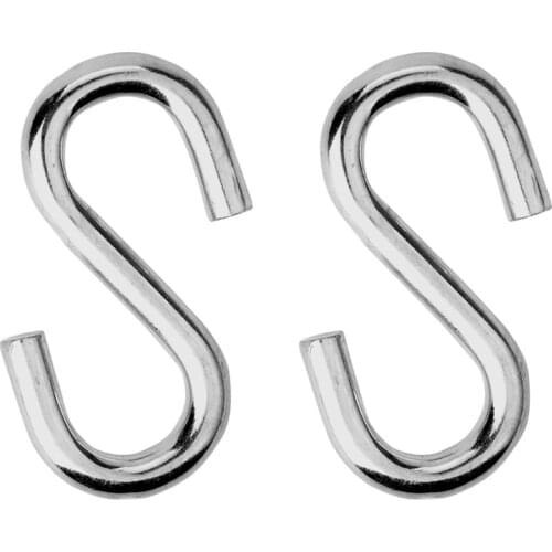 2-pack Heavy-Duty S Shaped Hooks Hammock S Hooks Utility Hooks, 3-Inch Long