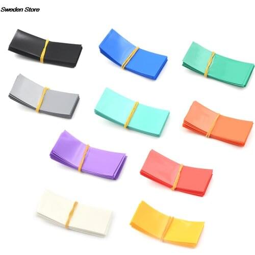20PCS Li-ion 18650 Battery Wrap PVC Heat Shrink Tubing Precut For Battery Film Tape Battery Cover Shrinking Tube new
