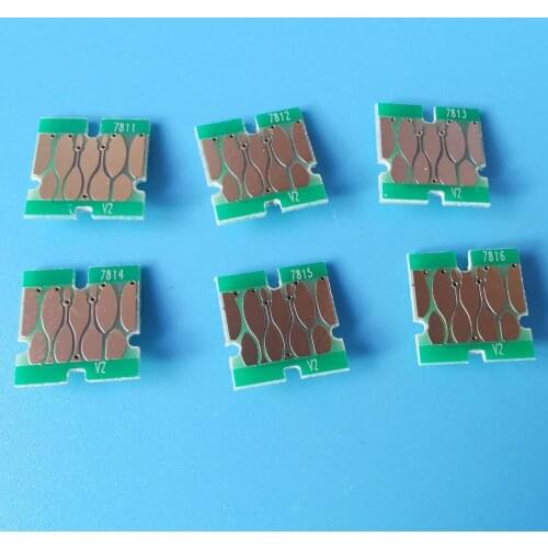 5 Sets T7811-T7816 cartridge chips for FUJIFILM DX-100 Printer Ink tank one time use