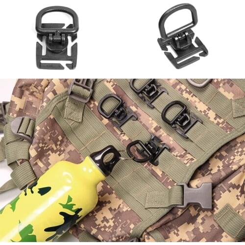 Bushcraft 5pcs Tactical 360 Rotation D-ring Clips MOLLE Webbing Attachment Backpacks EDC
