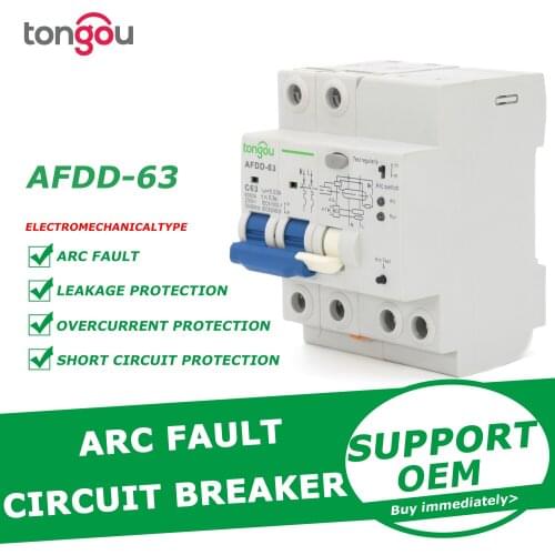 AFCI Arc Fault Circuit Interrupter AFDD Arc fault Detection Device Fire Prevention Unit by Arc Monitoring TOWAFDD-63