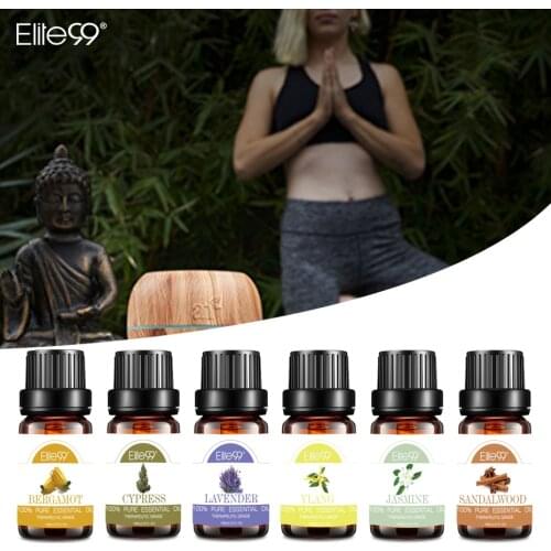 Elite99 10ml Pure Essential Oils Calm Emotion Humidifier Lavender Oil Sandalwood Jasmine Rose Bergamot oil For Yoga Meditation