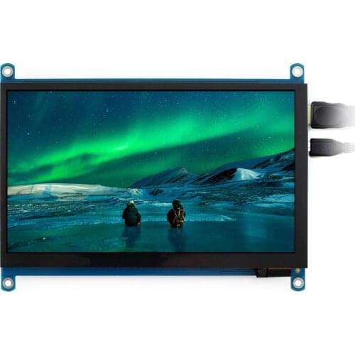 Waveshare 7inch HDMI LCD (H) Monitor 1024x600 Resolution IPS Capacitive Touch Screen Supports Raspberry Pi