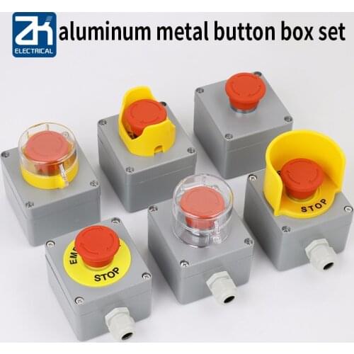 Emergency Stop Button Switch Control Box Elevator. Urgent Protection Cover Stop It Protect Shield Waterproof Button Box Cast