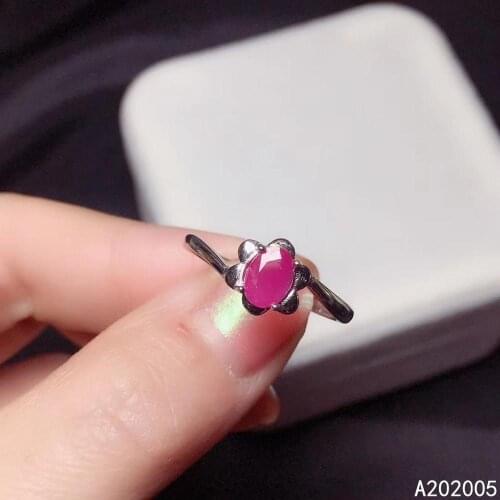 KJJEAXCMY fine jewelry 925 sterling silver inlaid natural adjustable ruby new Female ring elegant Support test luxury