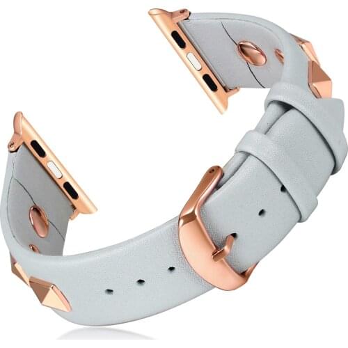 Leather strap for apple watch band 44mm 40mm iwatch 38mm 42mm correa series se 6 5 4 3 bracelet belt for apple watch Accessories