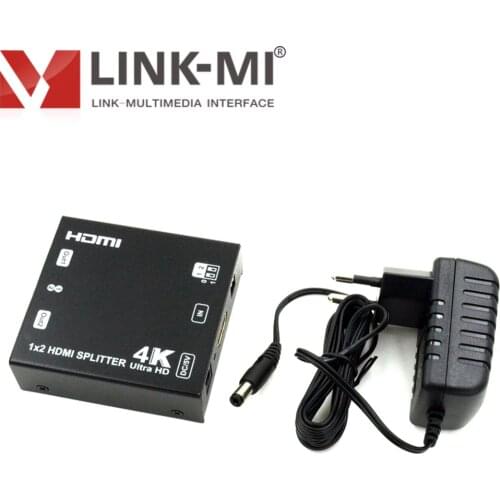 LINK-MI 1x2 HDMI Splitter 4Kx2K@60Hz YUV 4:2:0 HDCP EDID 15m HDMI 2.0 1 in 2 out Splitter