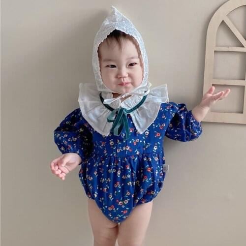 Cute Kids Baby Girl Floral Rompers Newborn Spring Autumn Infant Baby Girl Long Sleeve Rompers Baby Girl Clothes Rompers