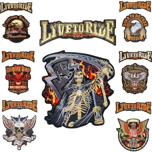 Motorcycle Bike Patch Light Reflection patches Embroidered Rider Cloth Badge Patch Luminous safety effect High Quality