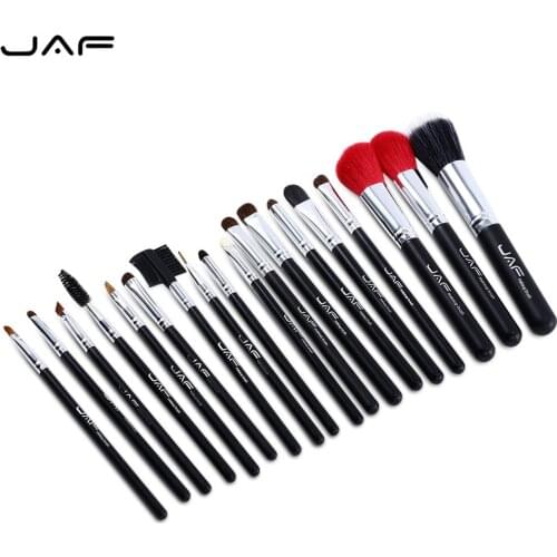 JAF 18pcs Professional Soft Hair Makeup Brush Set Portable Cosmetic Tools