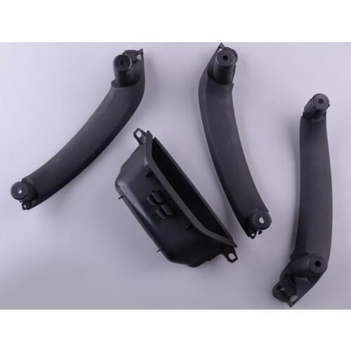 4pcs Black Front Rear Left Right Interior Inner Door Pull Handle Trim Fit For BMW X3 F25 X4 F26 2011 2012 2013 2014 2015-2017