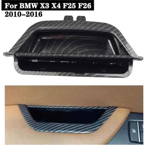 Interior Door Pull Handle Armrest Panel Cover Trim For BMW X3 X4 F25 F26 2010-2016 LHD Carbon Fiber Car Accessories