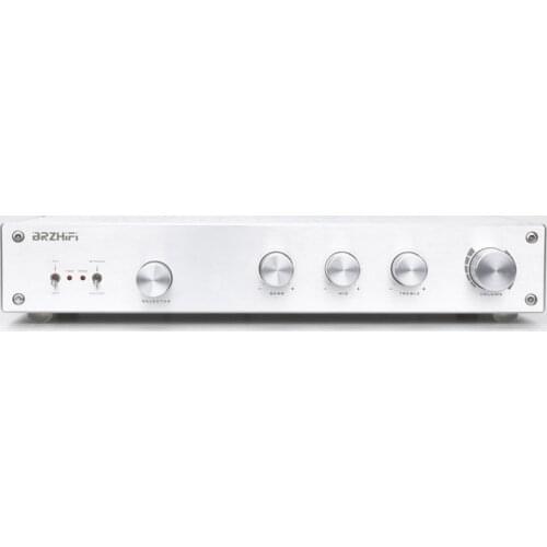 FV-2020 HiFi Class A Pre amplifier With Tweeter Mid Bass adjust Collocation with different OP AMP
