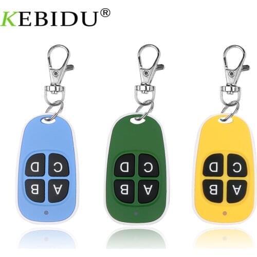 KEBIDU 4 Keys Hot Wireless 433Mhz Remote Control Copy Code Remote 4 Channel Electric Cloning Gate Garage Door Auto Keychain