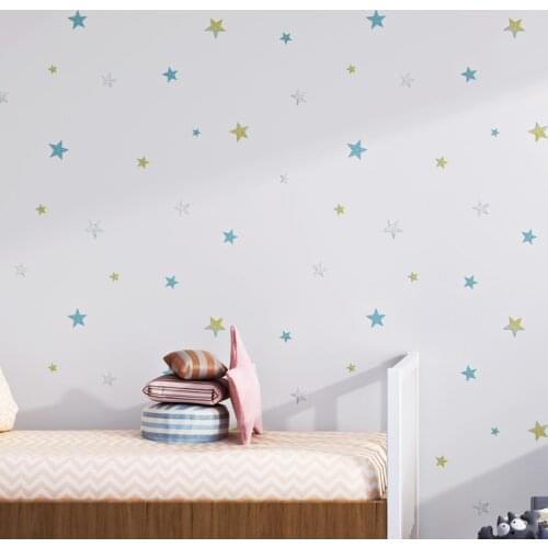 Beibehang 53X300cm Self-adhesive wallpaper for childrens room Stars and moon sailing wall paper living room mural Wall Sticker