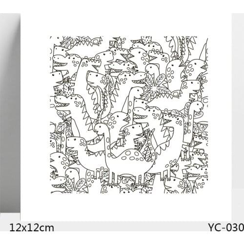 AZSG Dinosaur Lovely Clear Stamps For DIY Scrapbooking/Card Making/Album Decorative Silicone Stamp Crafts