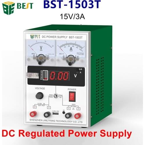 BST 1503T 15V/3A Mobile Phone Dedicated Repair LED Digital Display Adjustable Regulated Power Supply Signal Detection Function
